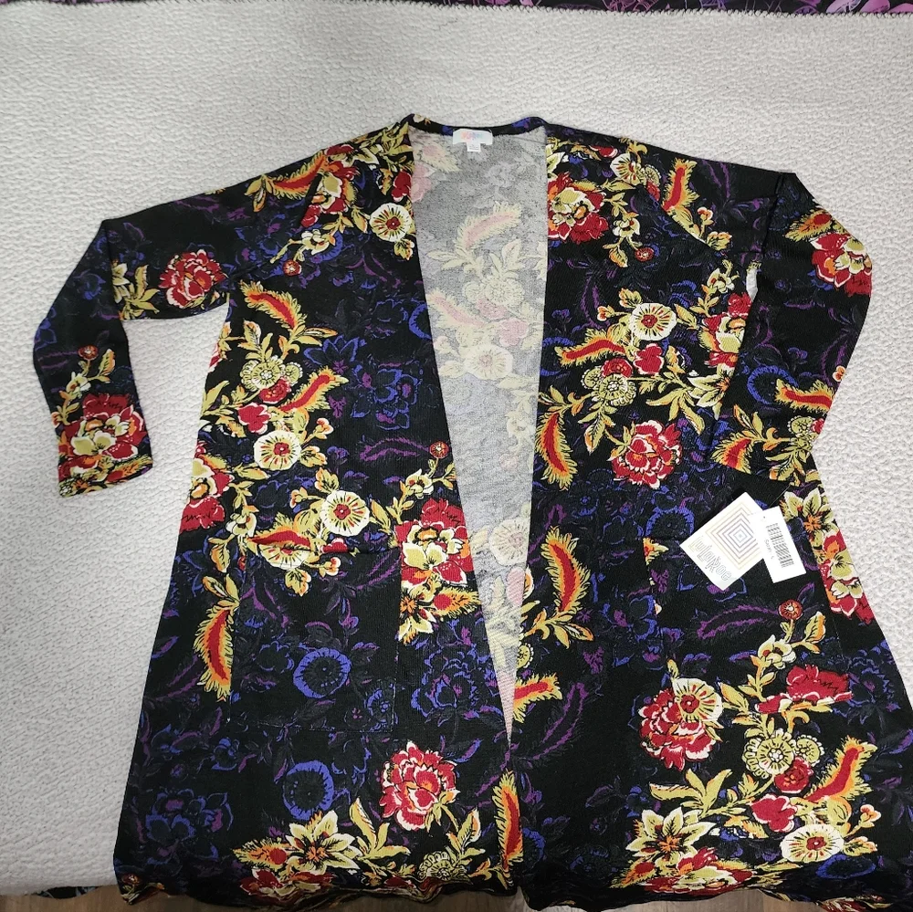 LuLaRoe NWT Gorgeous Floral Duster - Picture 5 of 14